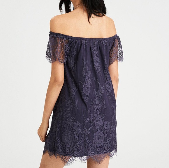 NWT American Eagle Lace Off-the-Shoulder Dress - Picture 3 of 4
